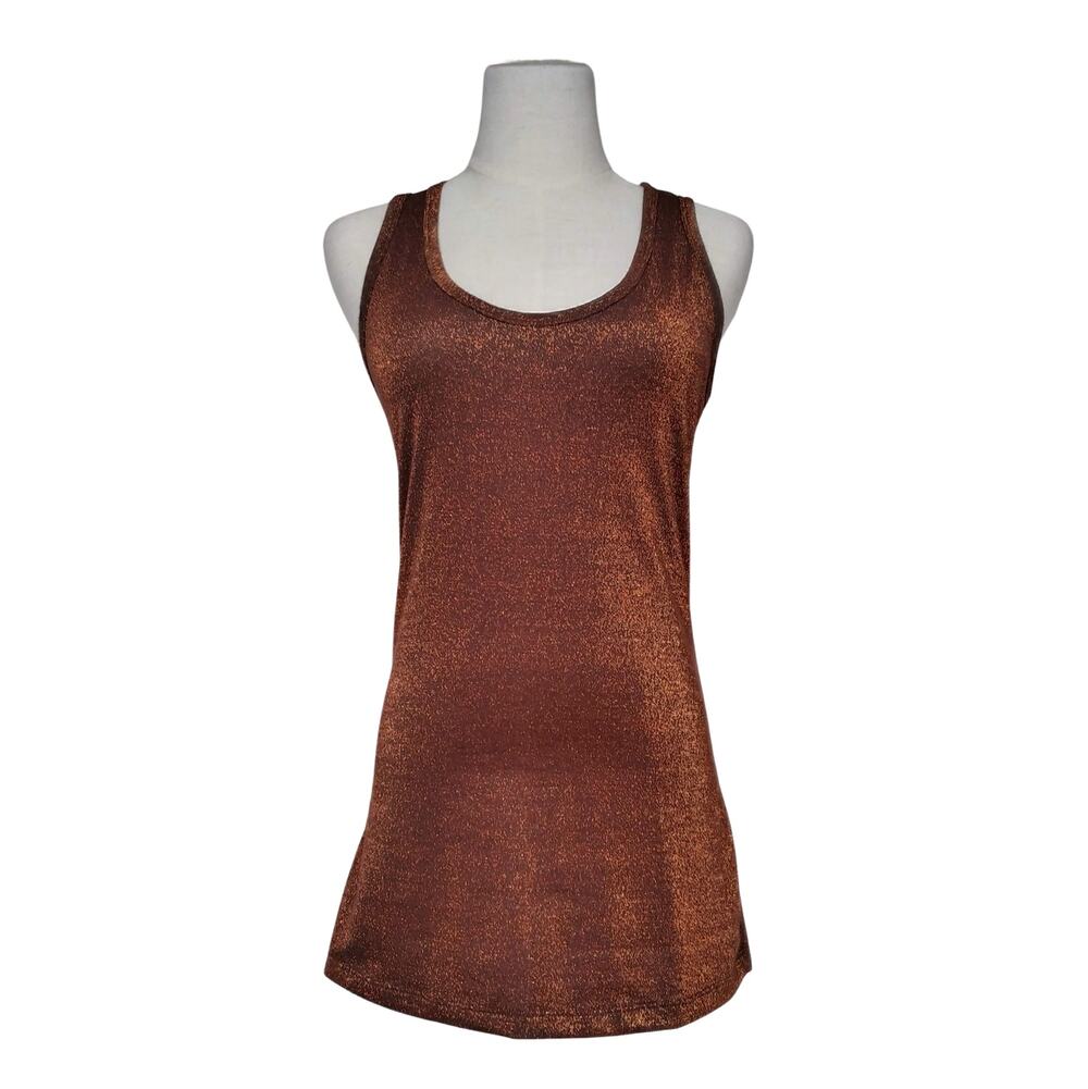 Lola Bronze Shimmer Sleeveless Tank Top